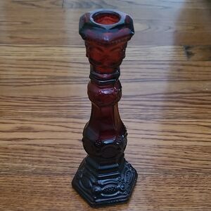 Avon Ruby Glass Candle Holder
